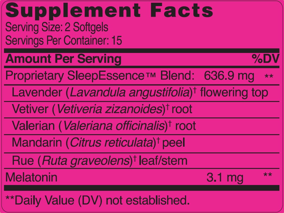 SleepEssence Supplement Facts